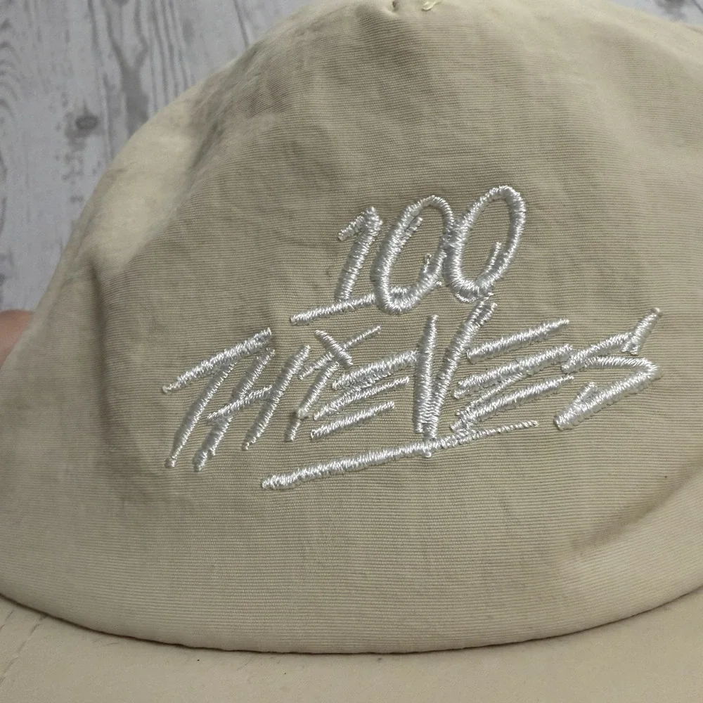 100 Thieves Baseball Hat Cap Foundations Nylon‎ Snapback Unstructured Dad Beige